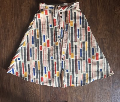 Anthropologie Hutch Willem Skirt Womens 2 A-Line Patchwork Retro 50s Midi Artsy