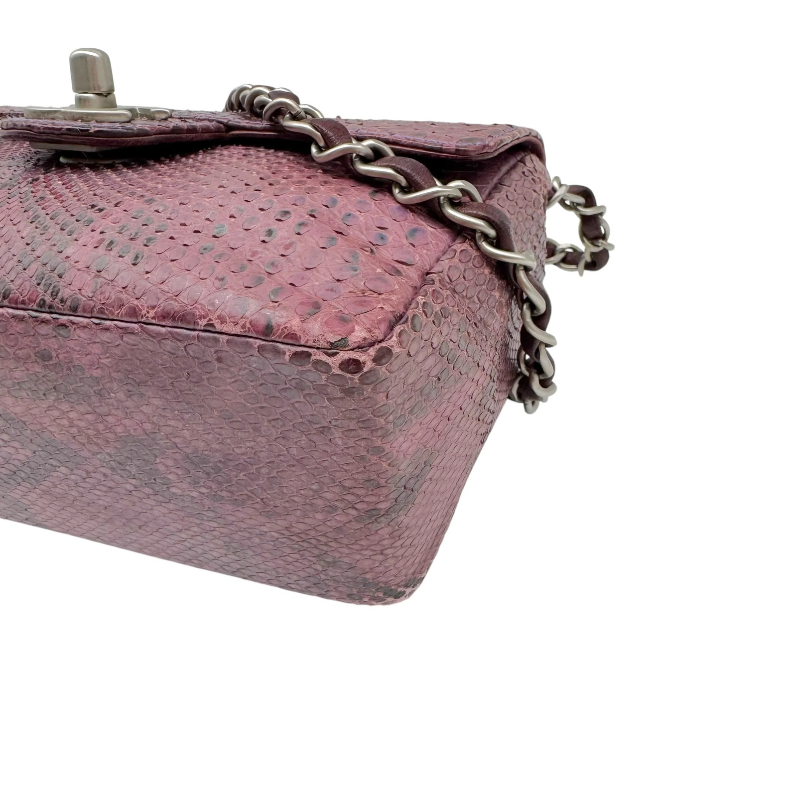 Chanel Purple Python Small Square Flap Bag - image 9