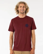 RIP CURL Wettie Icon Tshirt Maroon S