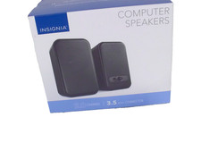 Insignia NS-CSG2B6 Computer Speakers 2.0 Channel Wired 3.5mm USB Black 4.5W READ