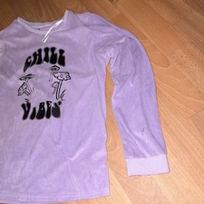 Disney Jugendlichen Langarmshirt Lila Rundhal...