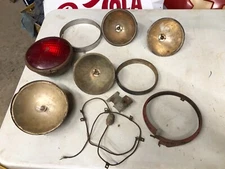 PARTS LOT #51 Vintage CATS EYE Light Parts Lamps Bezels Reflector OLD Car Truck
