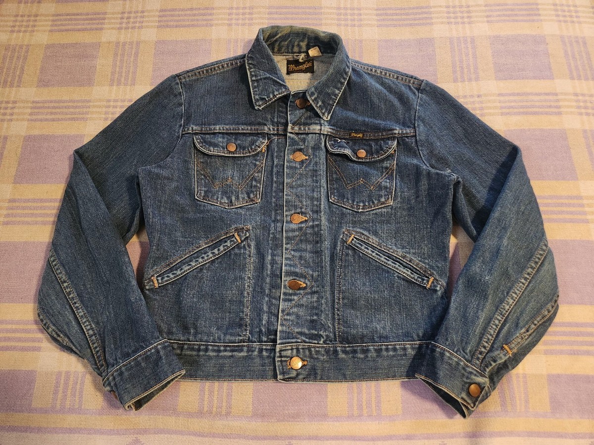 Vintage Wrangler Selvedge Denim Blue Jean Jacket USA Made