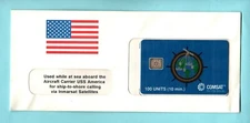 COMSAT MARITINE SERVICES Aircraft Carrier USS America 1994 Satellite Card   