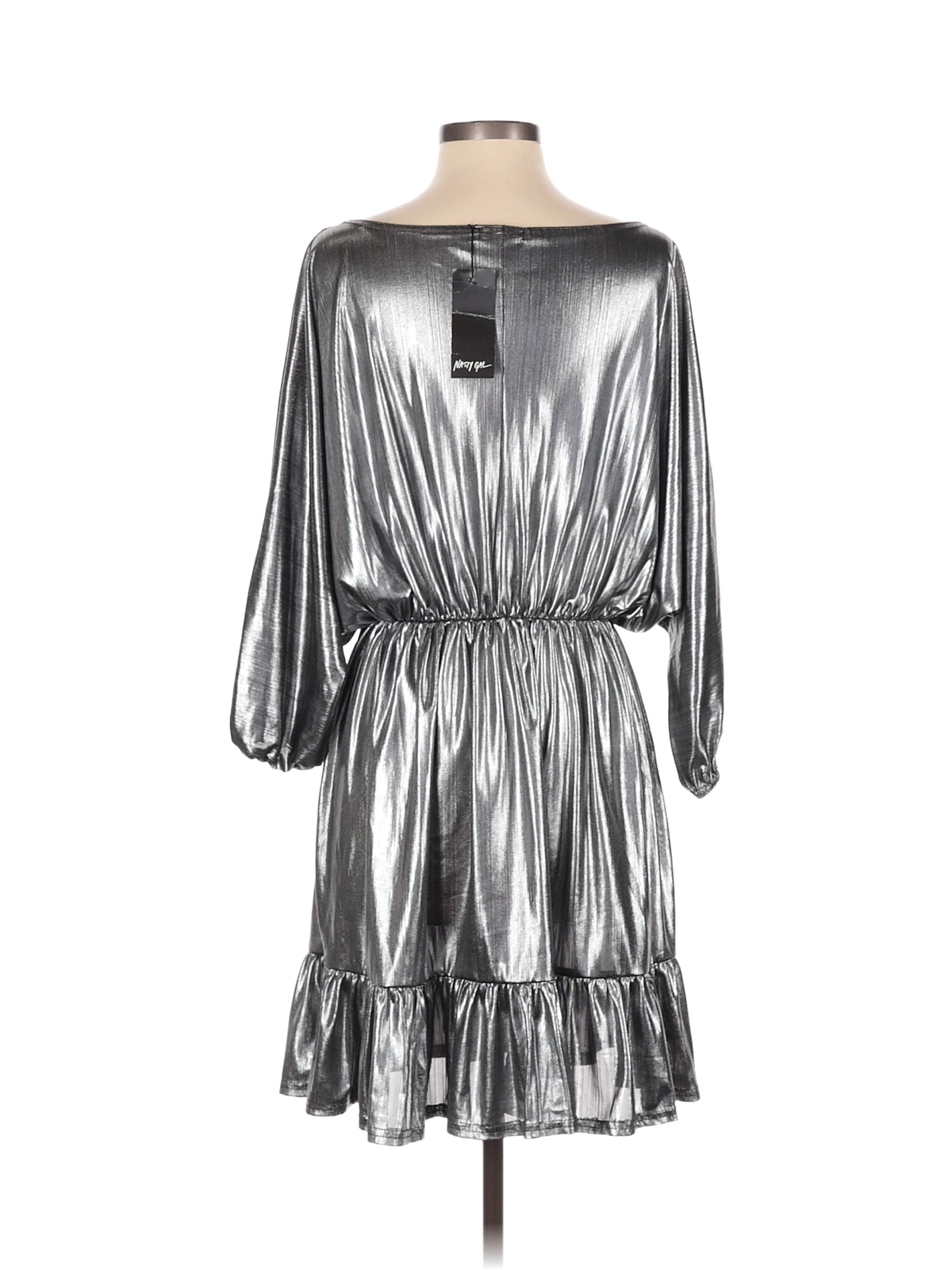 NWT Nasty Gal Inc. Women Silver Cocktail Dress 0 eBay
