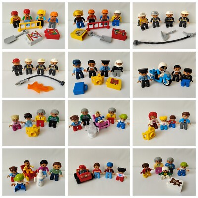 Lego Duplo Figuren Set Familie Großeltern Feuerwehrmänner Polizisten Bauarbeiter