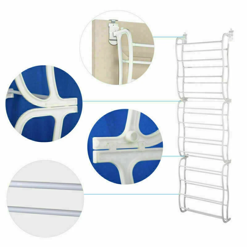 10 Tier Shoe Rack Over The Door Shoe Organizer Hanging Shoe Storage The Door - Image 4 of 4