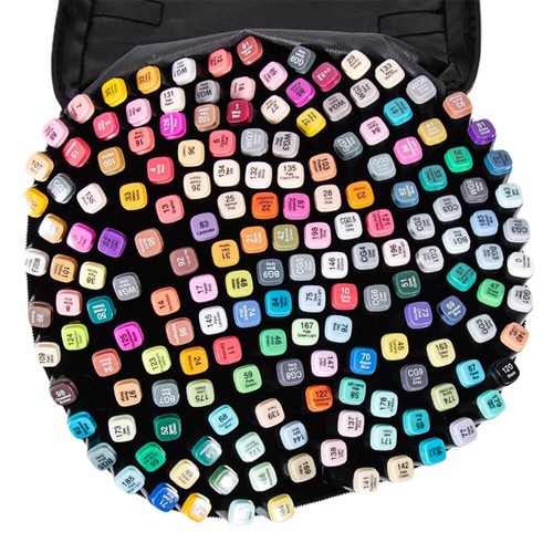 168 Brush Art Marker Pens for Artists Alcohol Markers Dual-Tip Colour, Carry Bag - Picture 14 of 20