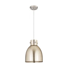 Innovations Newton Metal Bell 10" Cord Pendant, SN/SNM - 410-1PM-SN-M412-10SN