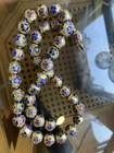 Vintage Chinese Deep Enamel Cloisonne Beads Necklace 24" 40 beads 12mm Diameter — photo 1