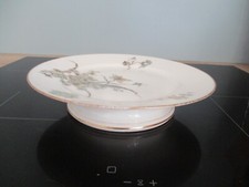 Vierzon Hache Jullien & Co Porcelain Cake Dish Floral Decor