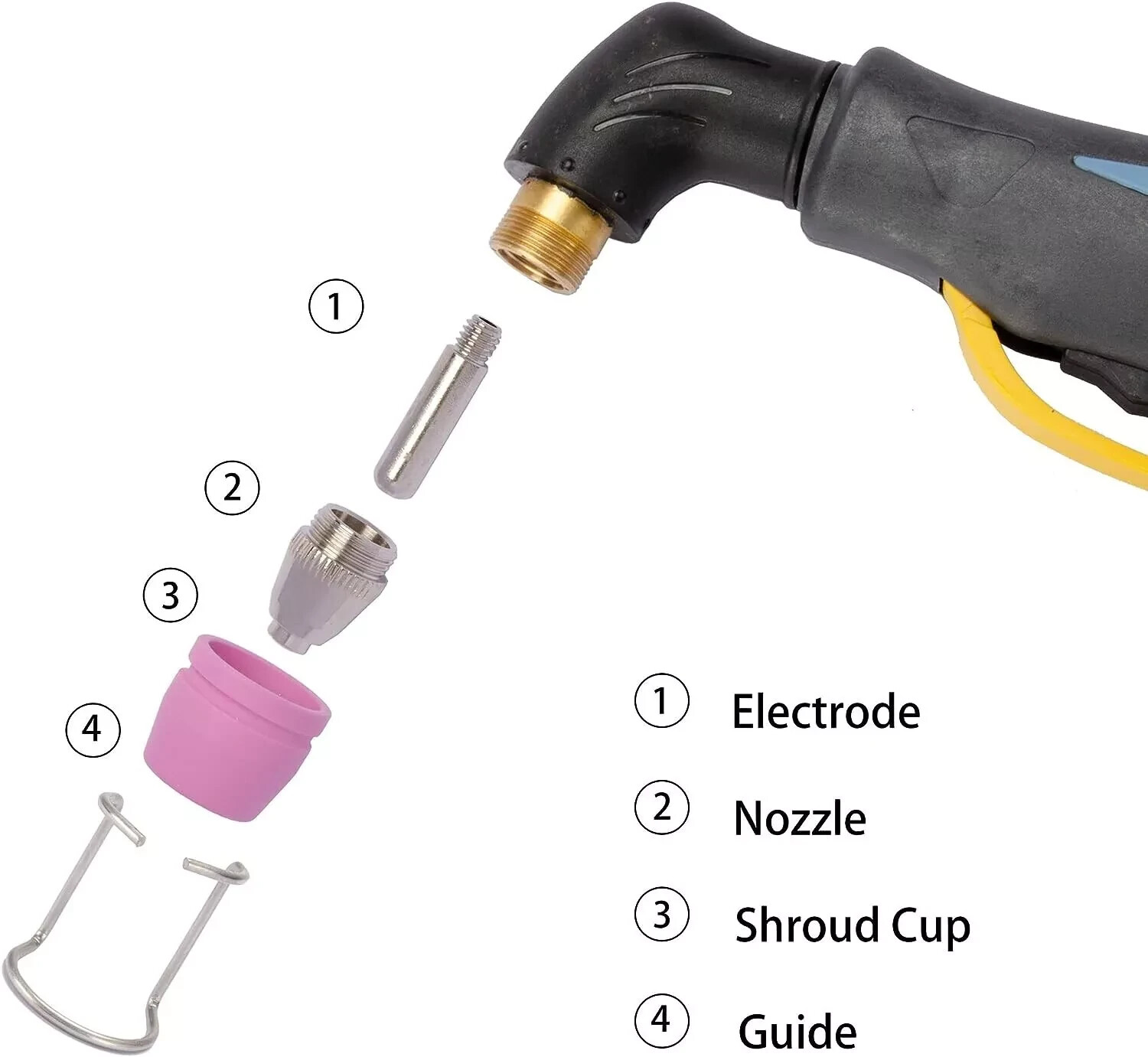 60pcs Plasma Cutter Torch Consumables Kit for SG-55, AG-60, WSD-60 CUT50 60Amp