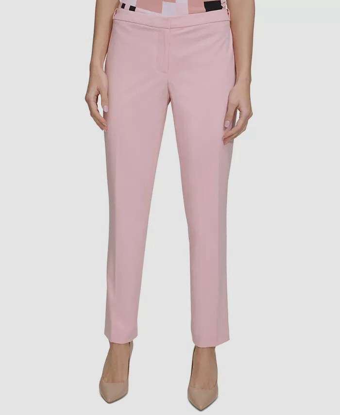 Calvin Klein Women's Pink Mid-Rise Slim Ankle Dress Pants Sze 10 Calvin Klein Women's Pink Mid-Rise Slim Ankle Dress Pants Sze 10