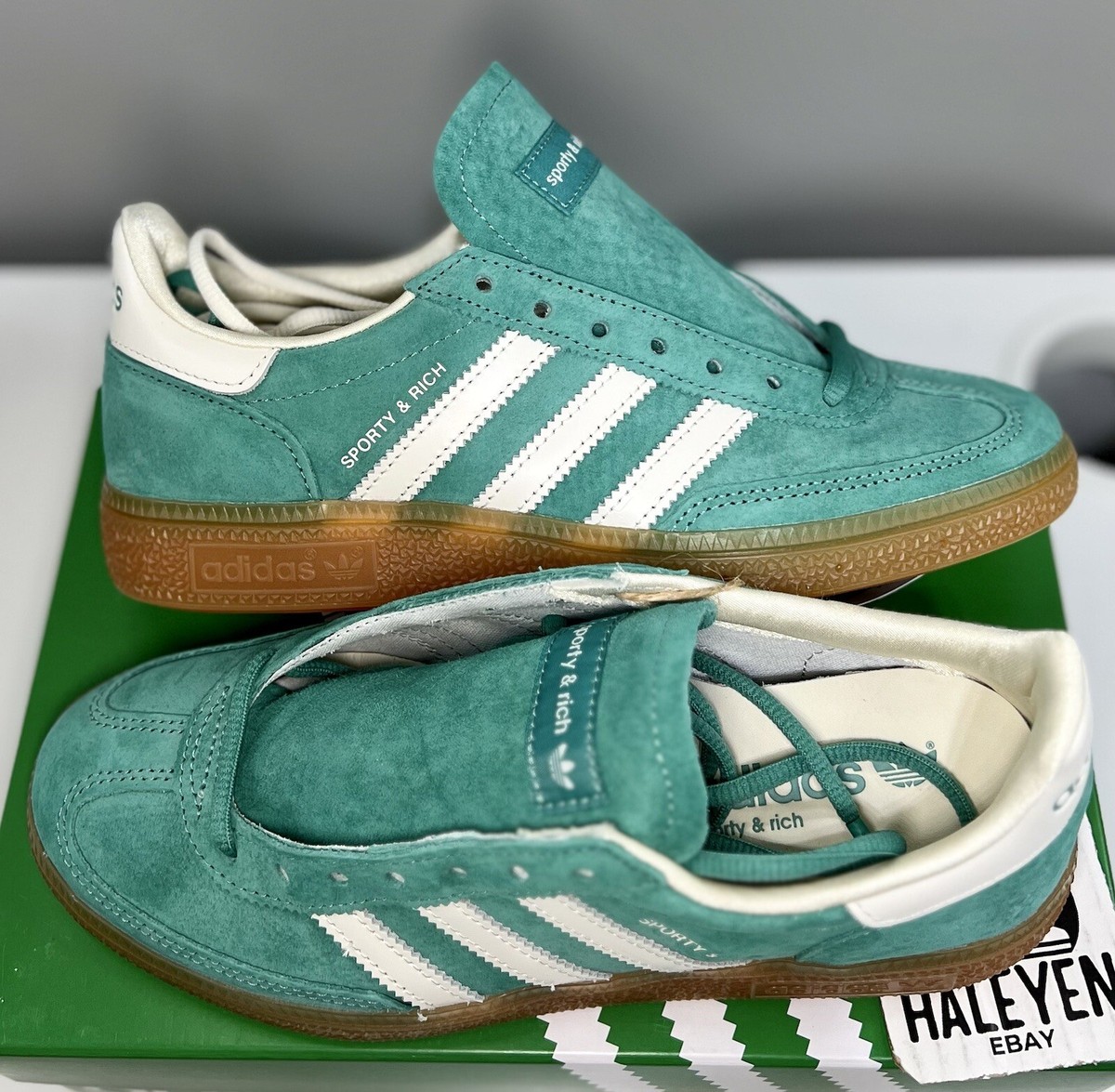 adidas ORI『HANDBALL SPZ S&R IH2148』28.5 adidas Handball Spezial Sporty & Rich Green | Men's Size 5.5