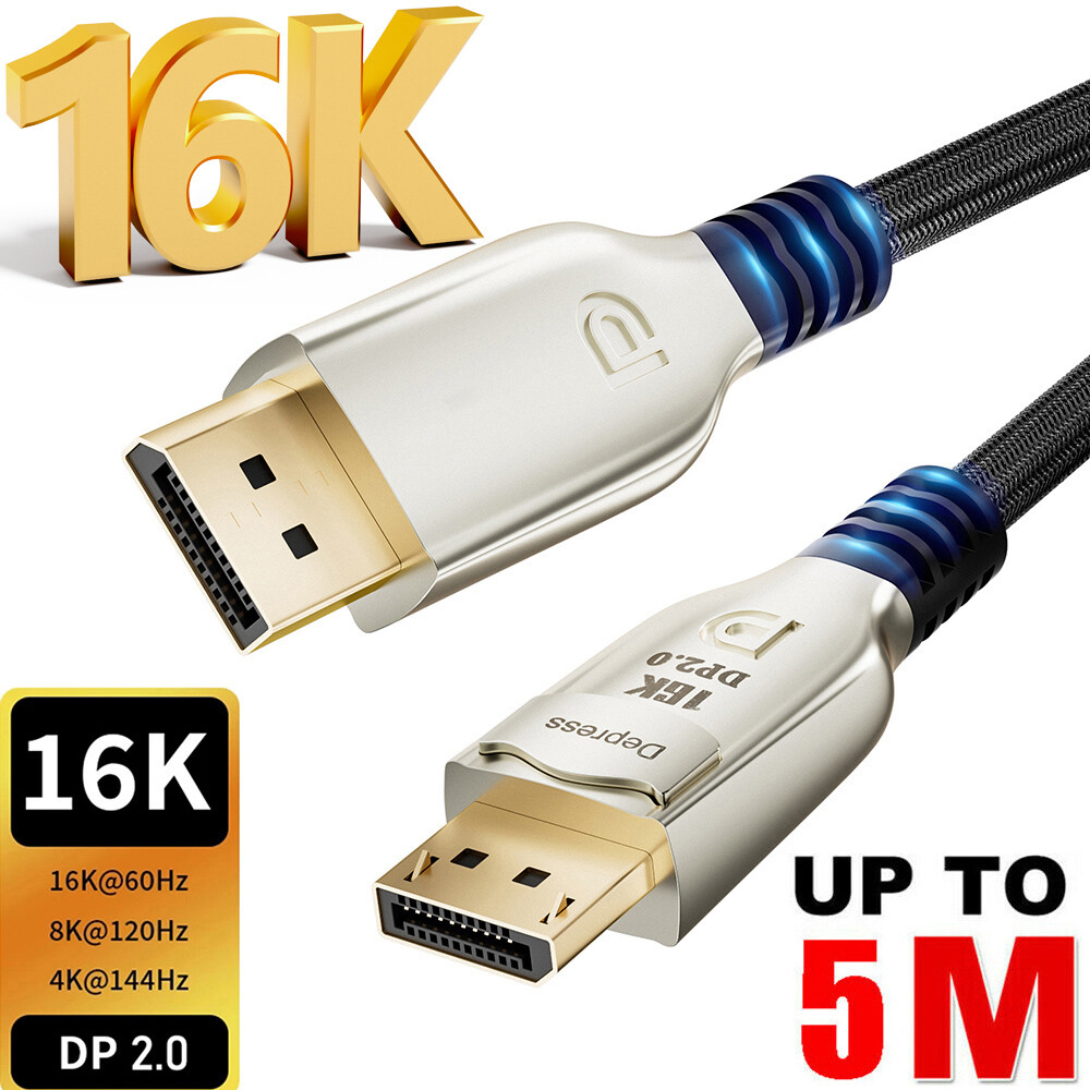JSAUX DisplayPort-Kabel 3M (4K@60Hz, 2K@165Hz, 2K@144Hz), Display Poort