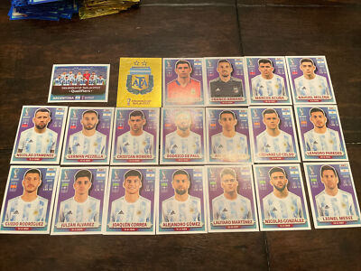 1) Complete Team Set Argentina Panini FIFA World Cup Qatar 2022