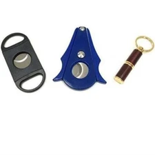F.e.s.s.s Fess 3 Piece Gift Set Guillotine Cigar Cutter Cigar Punch Twist Keycha