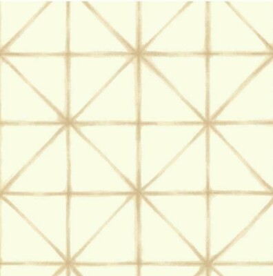 Wallpaper Beige Watercolor Geometric on Eggshell White Background 56 Sq Ft Bolt
