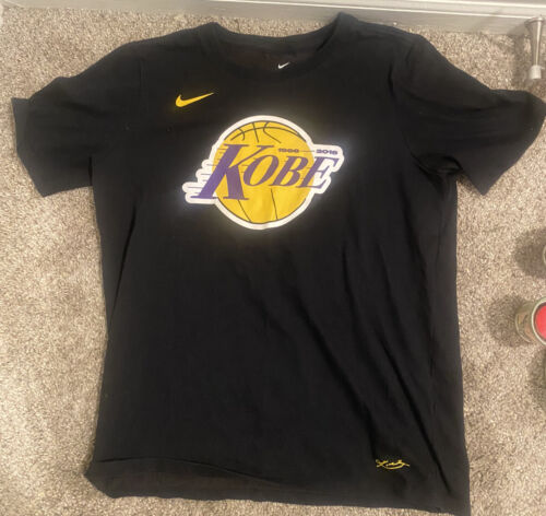 Nike Kobe Bryant Lakers Yellow Tron Face Black Mamba Dri Fit Shirt | Size L