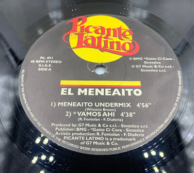 LP MUSICA ELECTRONICA Picante Latino - El Meneaito PL Italy 1993 P.L. 051