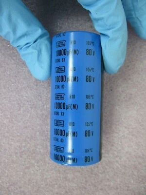 *NEW* Nippon Chemi-Con 81D103M080MG2D Capacitor, 10000 uF 80 V, 35x80 MM Snap-In