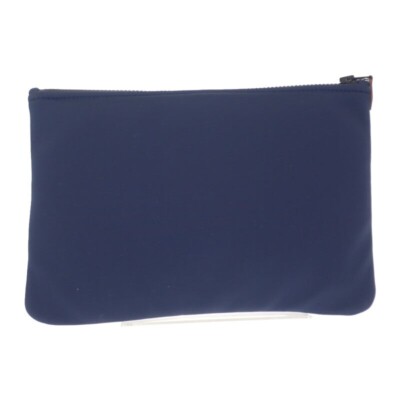 HERMES ネイビー キャンバスポーチ HERMES エルメス ネイビー キャンバス ポーチ ボリード 化粧ポーチ