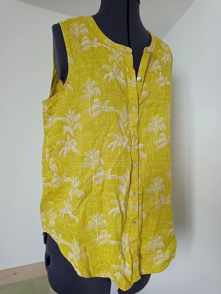 Ladies Linen Sleeveless Shirt New With tags. Size 14 - Image 3 of 4