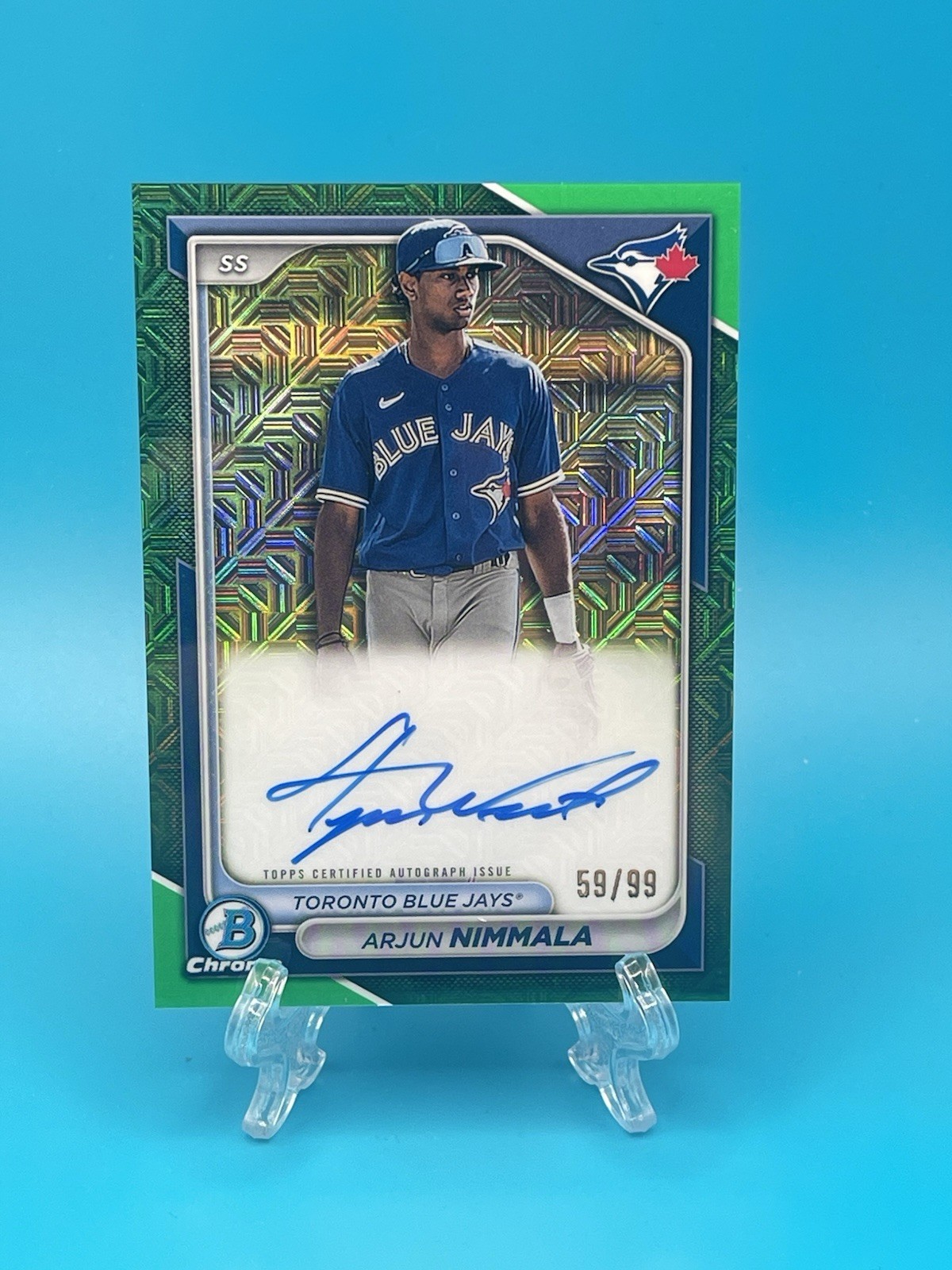 2024 Bowman Mega Prospect Auto Arjun Nimmala #BMA-AN Green /99