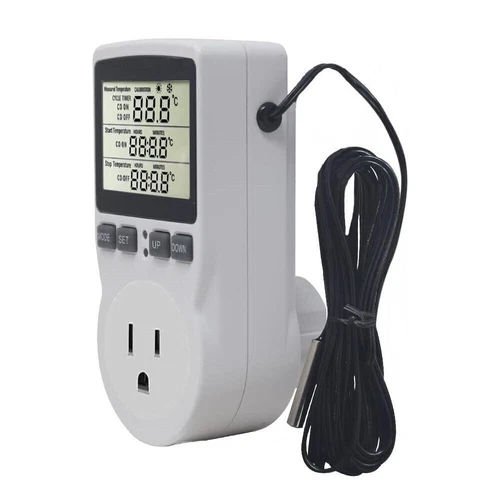 Temperature Controller Heating Cooling with Probe Digital Thermostat Outlet Plug - Picture 8 of 11