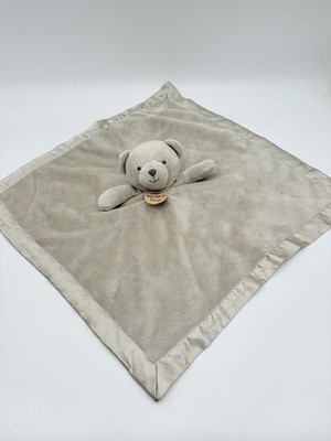 Carters Gray Bear Lovey My First Blankie Collar Tag Satin Trim Baby Plush Toy