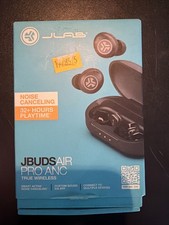 JLab JBuds Air PRO ANC True Wireless Earbuds Noise Cancelling Bluetooth Black