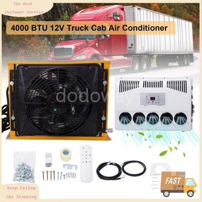12V Split Air Conditioner 10000BTU AC Kit Fit for Cab Semi Truck Bus Caravan RV