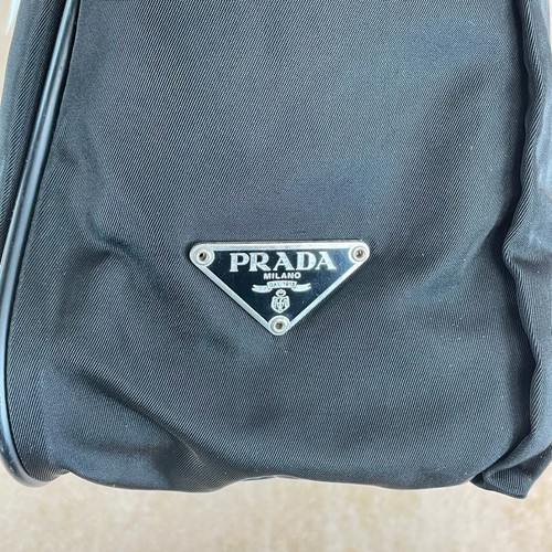 Prada Pre-Owned Authentic Messenger Bag Black Nylon Free Tracked Shipping - Picture 12 of 19