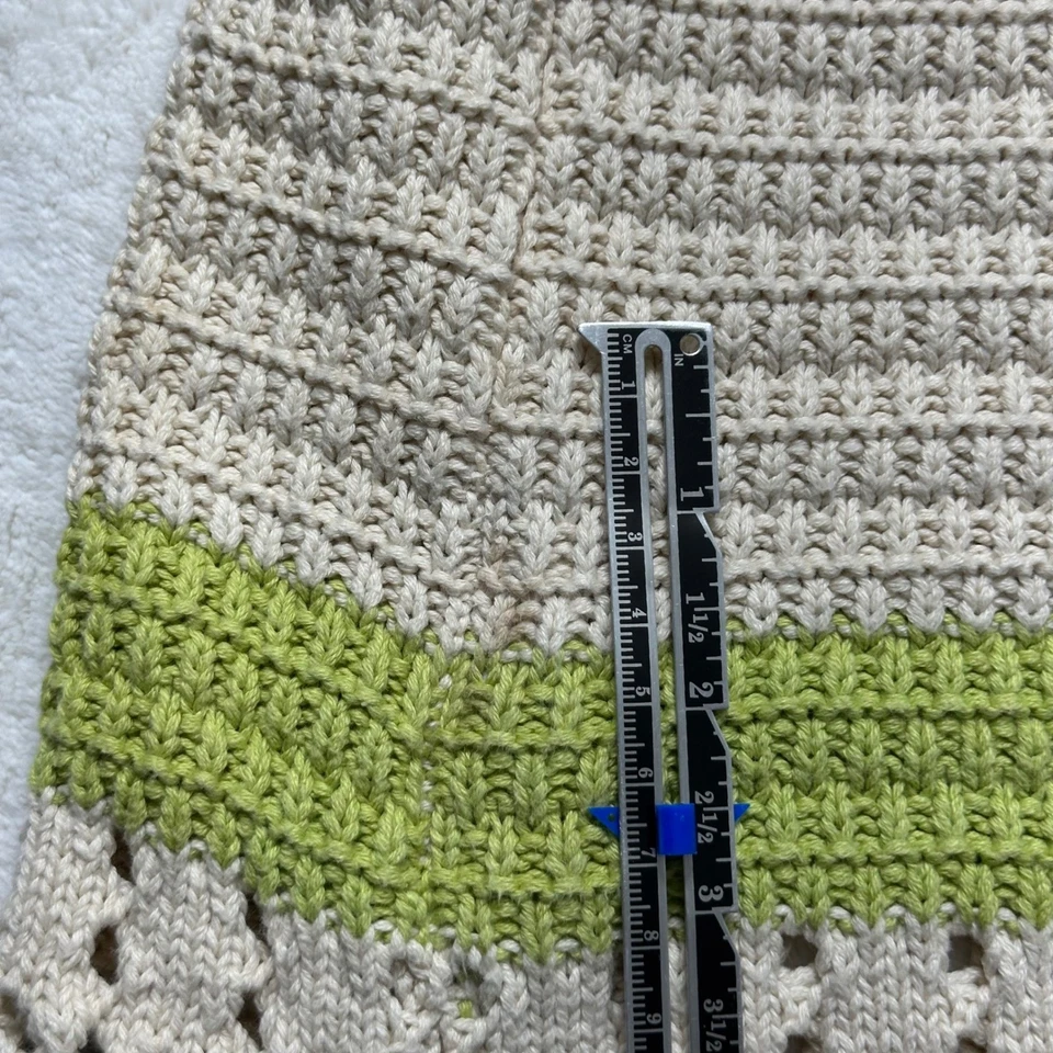 Falda midi Free People a rayas de ganchillo Cottagecore bohemia lejos de aquí talla S Foto 3 de 4