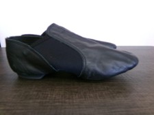 Pre-Owned Jazz Shoes Capezio EJ2 Adult 6M Black Leather Split Sole Side Elastic