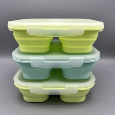 Crofton Portion Perfect 4 Section Meal Storage Transport Lunch Collapsible X3