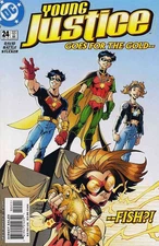 Young Justice #24 FN; DC | Peter David Superboy Robin Impulse - w/Bag+Board