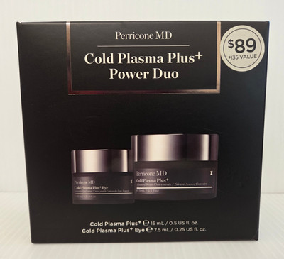 Perricone MD Cold Plasma Plus+ Power Duo Kit Set Includes Eyes $135 Value, NIB