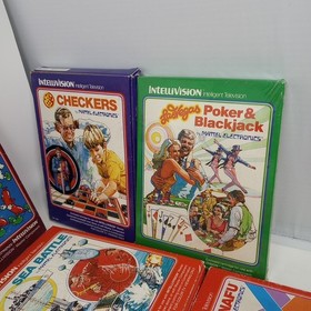 Lot Of 16 Intellivision Games With Boxes (Some Have Manuals & Overlays)