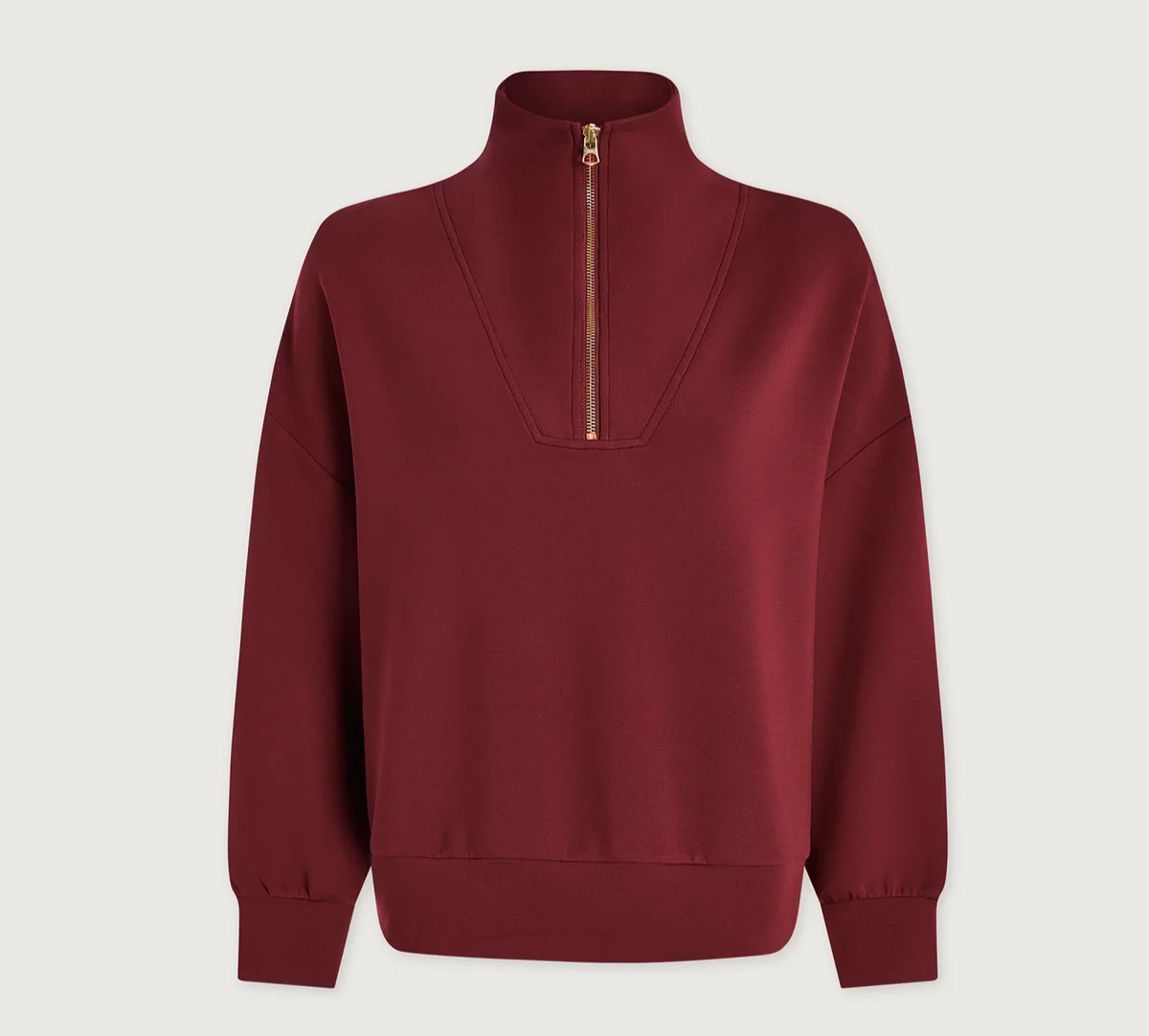 🧡*NWT*Varley Hawley Half-Zip Sweater Pullover Women's Size M Color - New Maroon