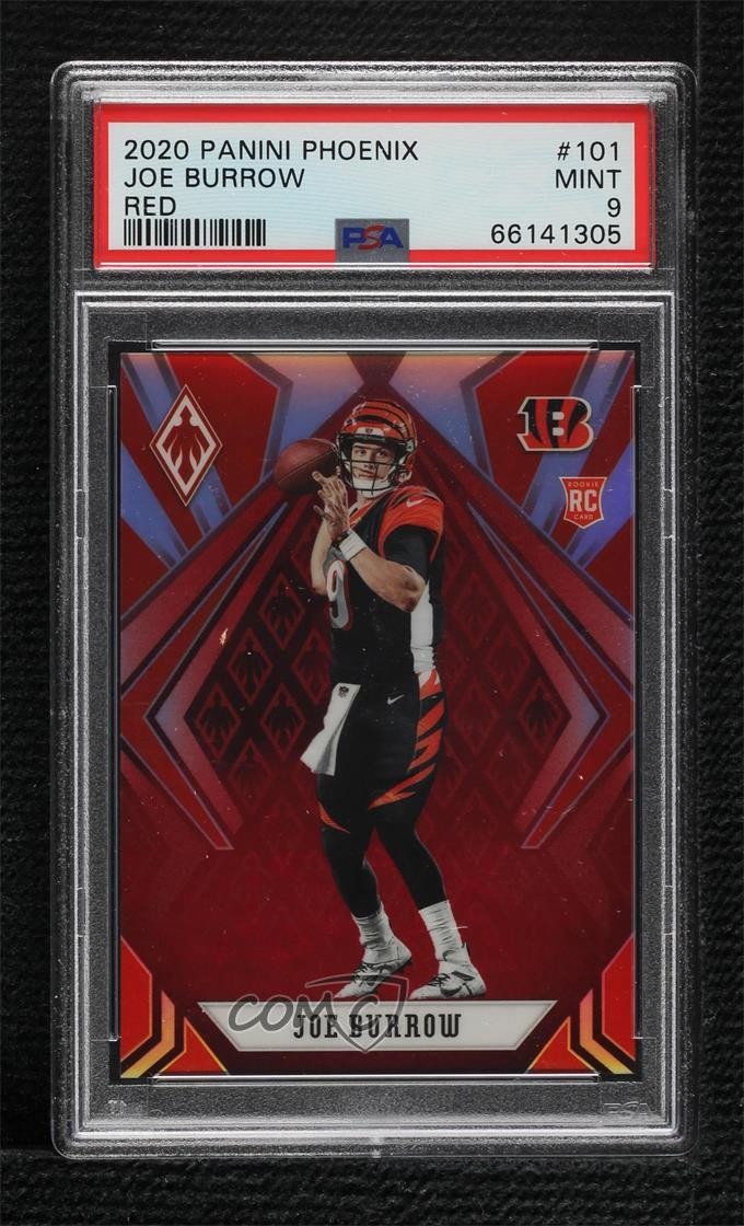 2020 Panini Phoenix Rookies Red 287/299 Joe Burrow #101 PSA 9 MINT 0sf1