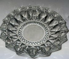 Vintage KIG Indonesia Diamond Pattern~Clear Lead ~Crystal Ashtray Bowl