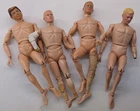 4x 1964 Vtg GI Joe Action Team 12" Figures for ~PARTS~ & Jumpsuits & Gun & Boots
