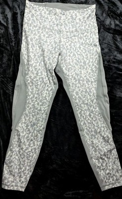Old Navy Womens Medium Active Go Dry Gray High Rise Leopard Spot Leggings NWOT!