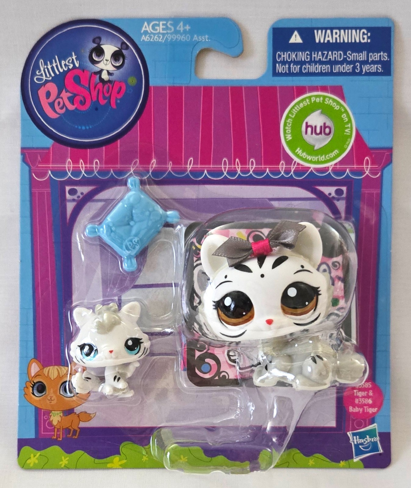 LITTLEST PET SHOP Mommy & Baby Set 2013 White Tiger & Baby Cub #3585 ...