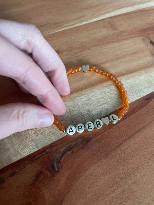 Aperol Armband Elastisch Orange Goldfarben Fashion Blogger Style Chic Modern