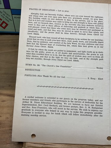 21 de abril de 1963 Programa de Servicio de Adoración de la Iglesia Metodista del Pacto Gastonia NC B57 - Imagen 5 de 6