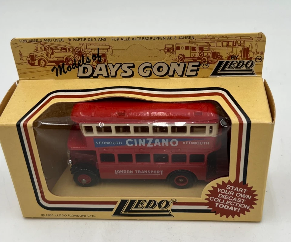 1983 Days Gone Lledo Лондонский Транспортный Автобус Cinzano Vermouth Литой Новый в коробке - Изображение 2 из 4