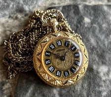 Vintage MILLJON R Swiss Made 70s pocket watch Gold Plated 17 Jewels