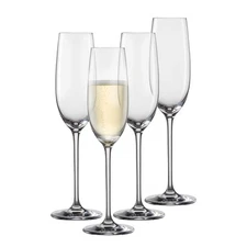 Vinos Champagne Glasses (Set of 4), Graceful Champagne Glasses with Moussing ...
